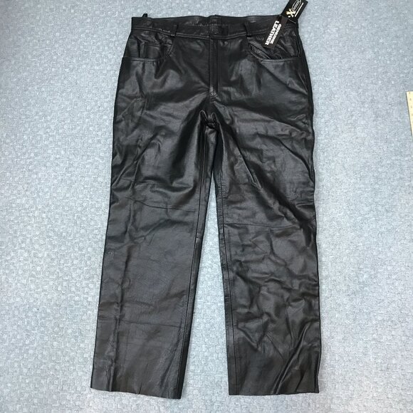 Xelement Leather Pants Mens 46 Black Advanced Motorcycle Gear Biker Genuine New - Picture 1 of 12